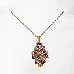 Pendant 65cm - Priscilla Rhombus S-Bronze Chain - Pendant 65cm - Laiton bronze